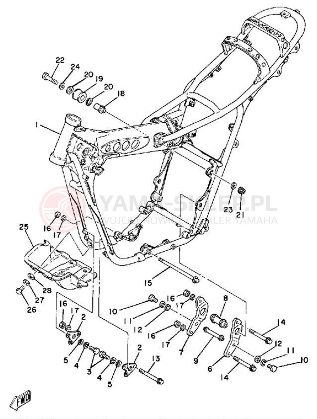Schemat "rama" do Yamaha IT250G