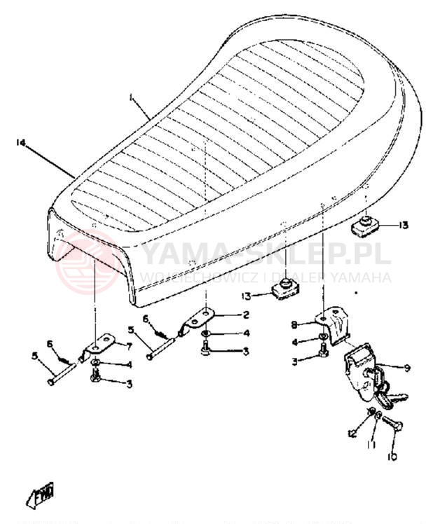 Schemat "siedzenie" do Yamaha DT360A/DT250A