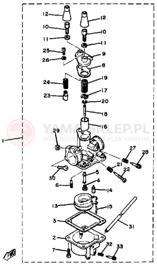 Schemat "Gaźnik" do Yamaha YAMAHOPPER QT50S