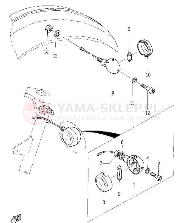 Schemat "kierunkowskazy" do Yamaha YL1