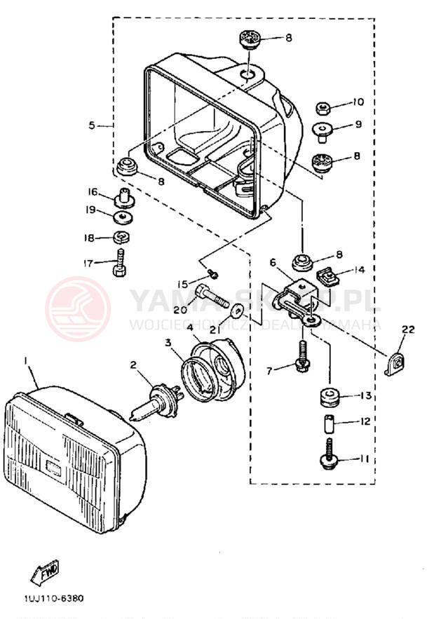 Schemat "Lampa przód" do Yamaha RADIAN YX600TC/YX600T