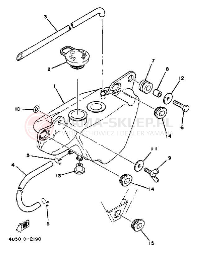 Schemat "Miska olejowa" do Yamaha RX50K