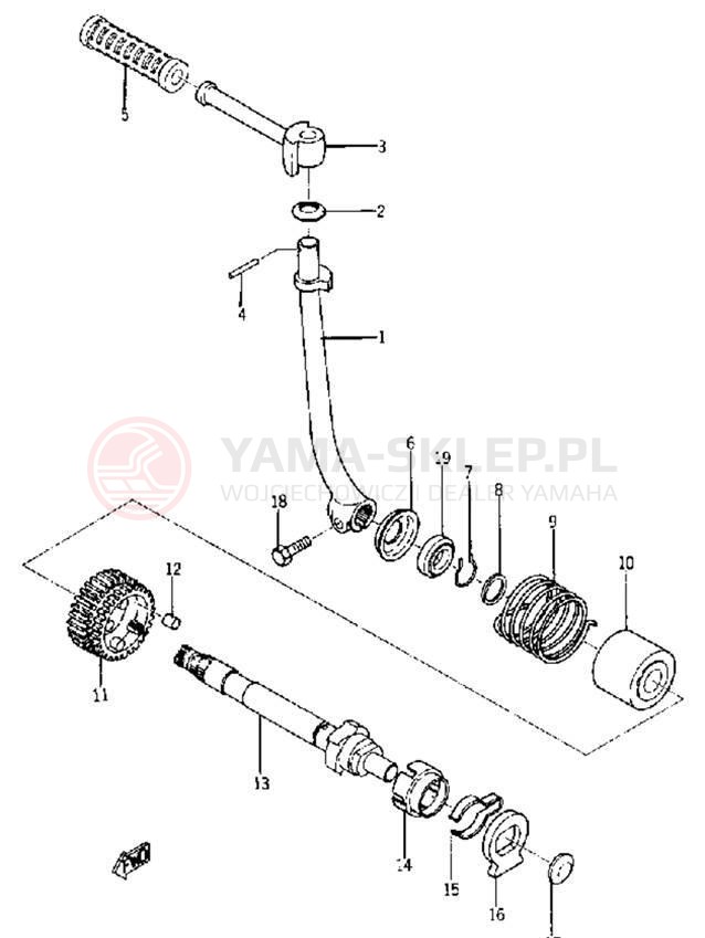 Schemat "kopniak" do Yamaha YG1