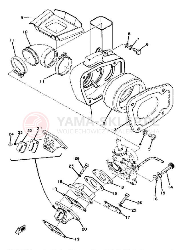 Schemat "Wtrysk paliwa" do Yamaha YZ80A