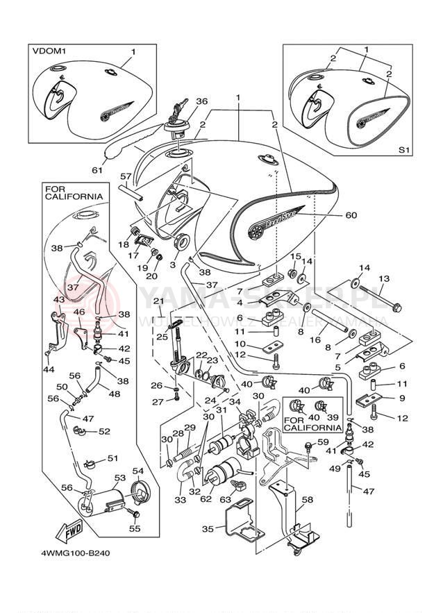 Schemat "zbiornik paliwa" do Yamaha ROAD STAR XV1600AR/XV1600ARC