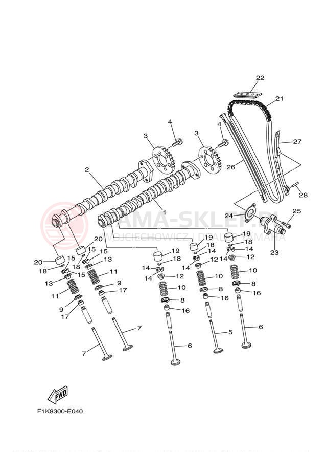 Schemat "zawory" do Yamaha SX210 FRT1100BG/FRT1100CG
