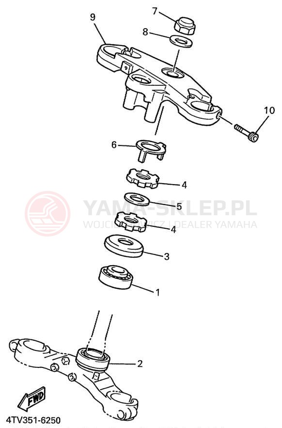 Schemat "Półki zawieszenia" do Yamaha YZF600R YZF600RL/YZF600RLC