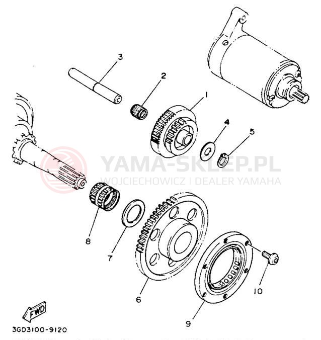 Schemat "rozrusznik" do Yamaha BIG BEAR 4WD YFM350FWE_