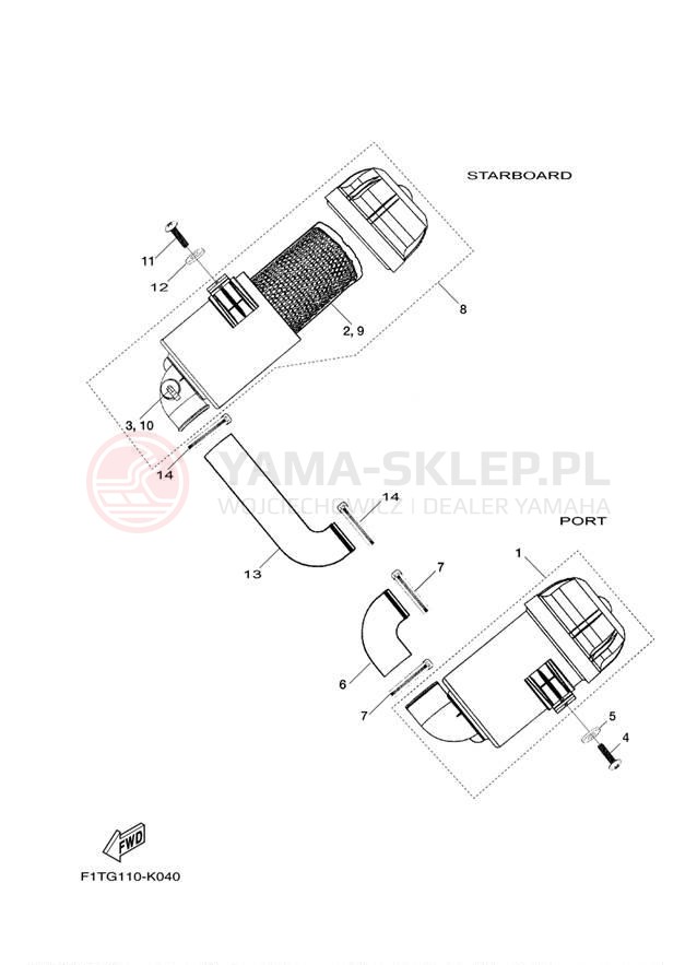 Schemat "Wtrysk paliwa" do Yamaha AR210 LAT1100AM