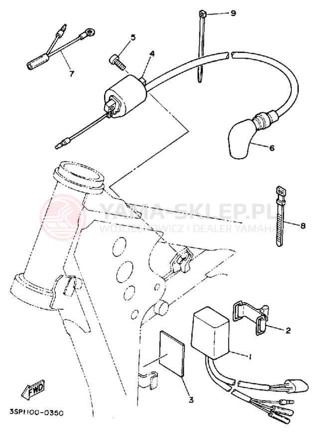 Schemat "układ elektryczny" do Yamaha WR250ZD