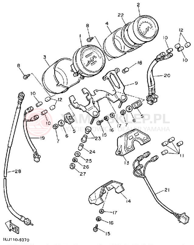 Schemat "licznik" do Yamaha RADIAN YX600W/YX600WC