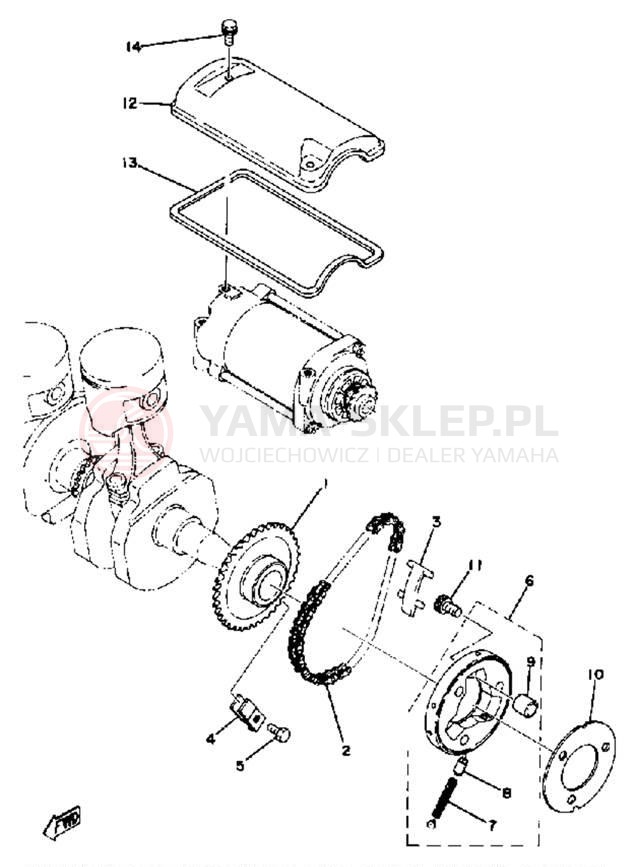 Schemat "rozrusznik" do Yamaha XS400SH