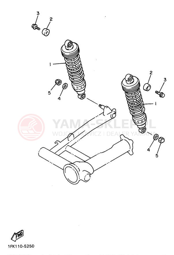 Schemat "zawieszenie tył" do Yamaha V-MAX 1200 VMX12JC/VMX12J