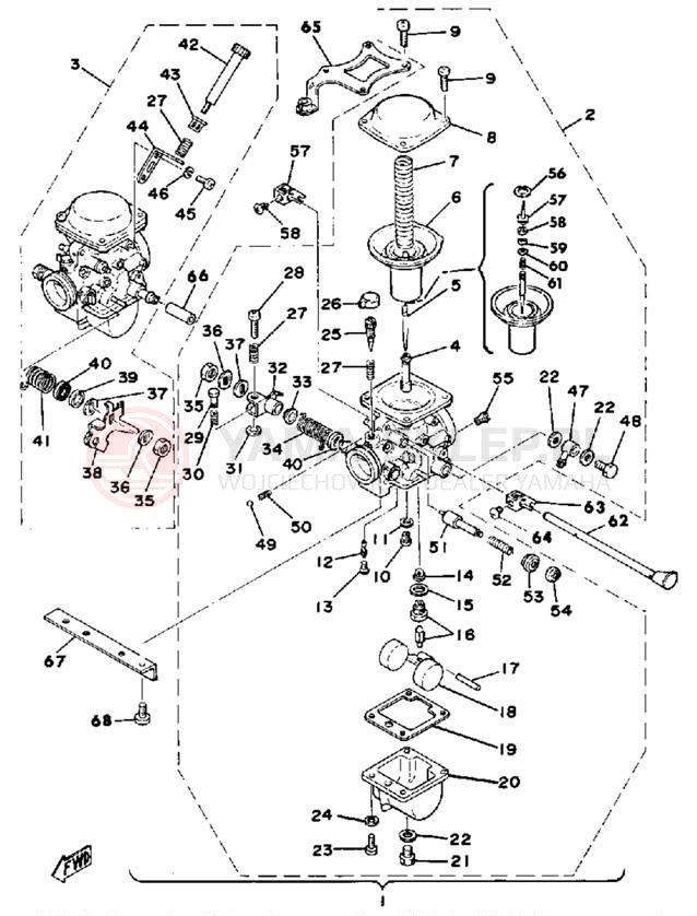 Schemat "Gaźnik" do Yamaha XS400D