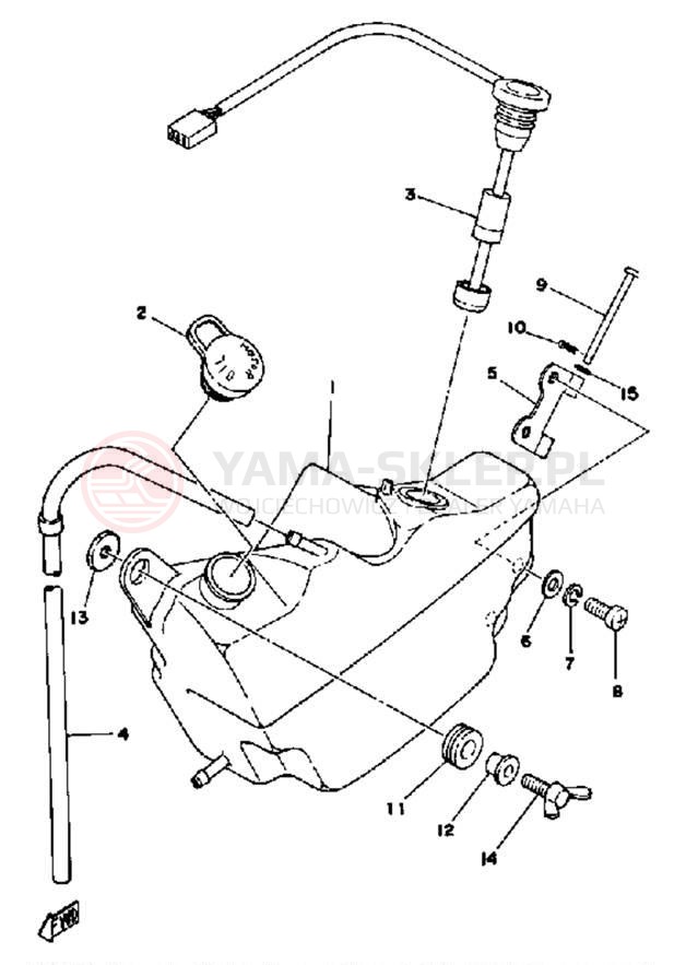 Schemat "Miska olejowa" do Yamaha DT125F