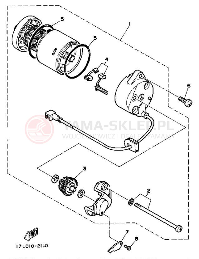 Schemat "rozrusznik" do Yamaha RIVA 80 CV80N