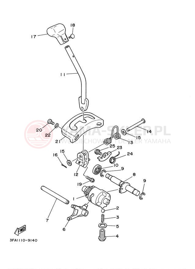 Schemat "Wodziki, automat" do Yamaha GRIZZLY 125 YFM125GDGR