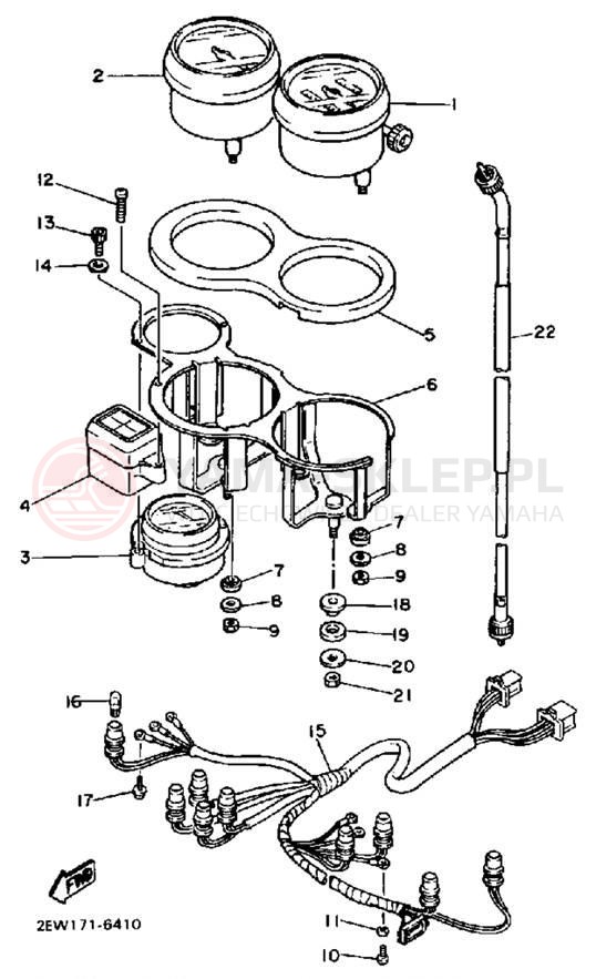 Schemat "licznik" do Yamaha FZ600T/FZ600TC