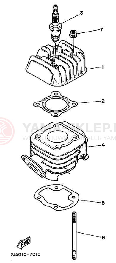 Schemat "głowica" do Yamaha JOG CG50W