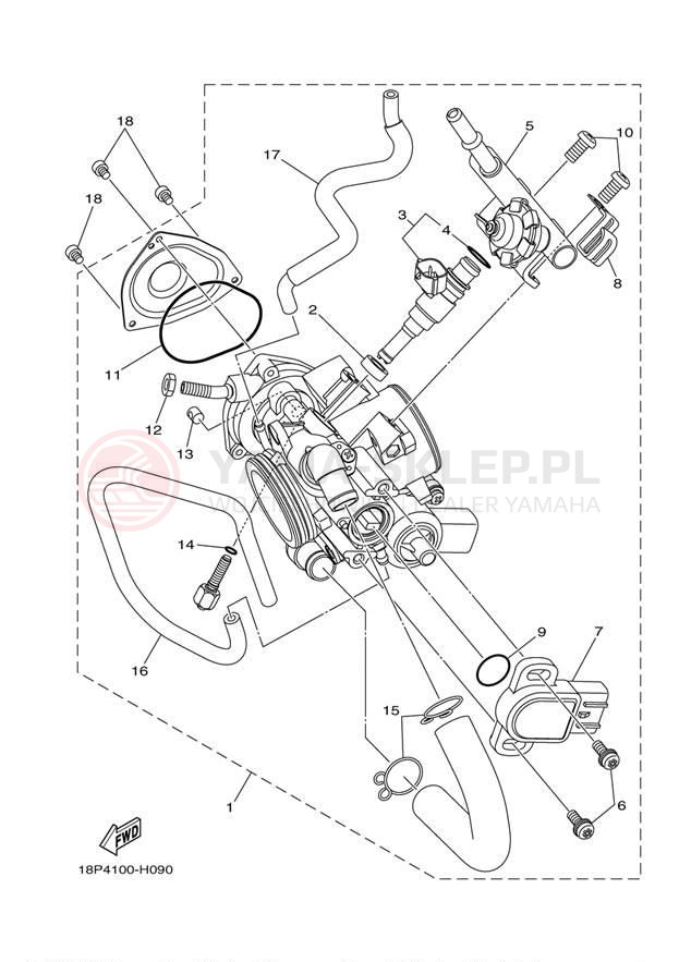 Schemat "Układ wtryskowy" do Yamaha YFZ450RSEY