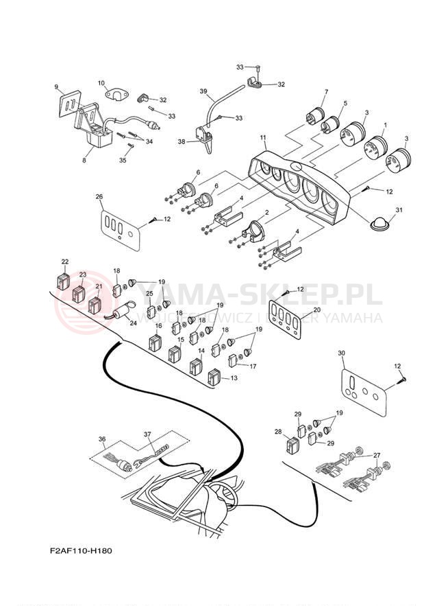 Schemat "układ elektryczny" do Yamaha SX230HO SXT1100EG