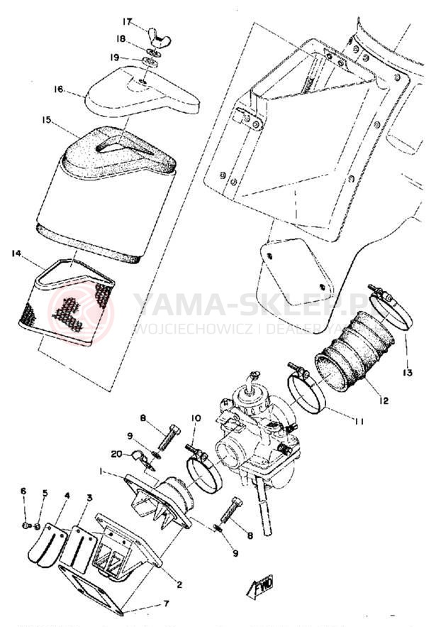 Schemat "Wtrysk paliwa" do Yamaha MX100A