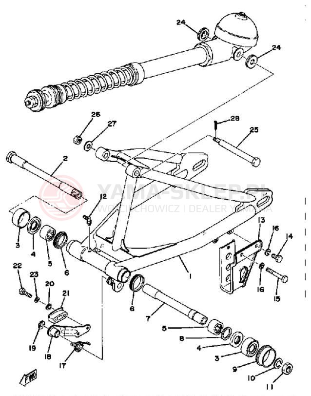 Schemat "wahacz" do Yamaha YZ250C