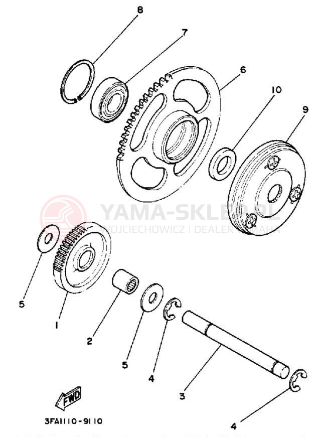 Schemat "rozrusznik" do Yamaha BREEZE YFA1W