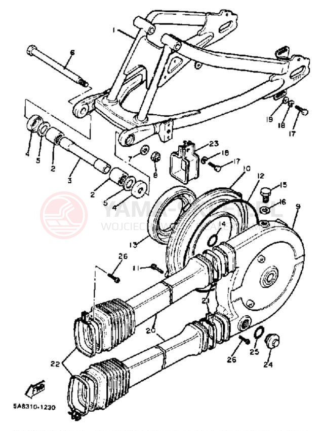 Schemat "wahacz" do Yamaha XV920RJ