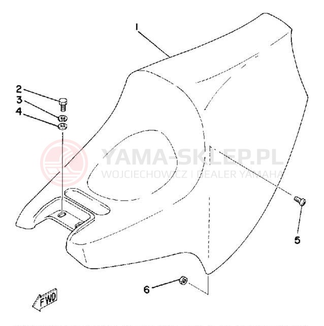 Schemat "siedzenie" do Yamaha TZ250F
