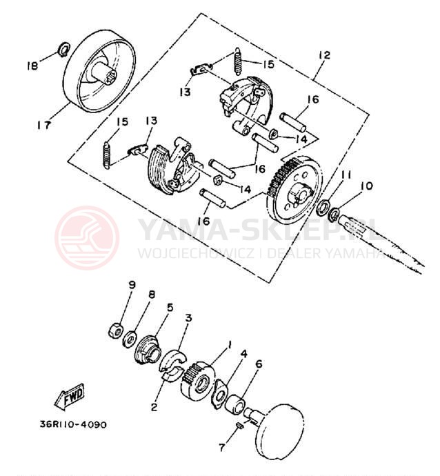 Schemat "sprzęgło" do Yamaha YT60L