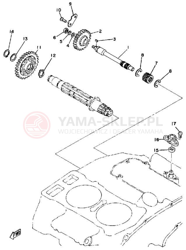 Schemat "Tryby licznika" do Yamaha XS500 XS500E