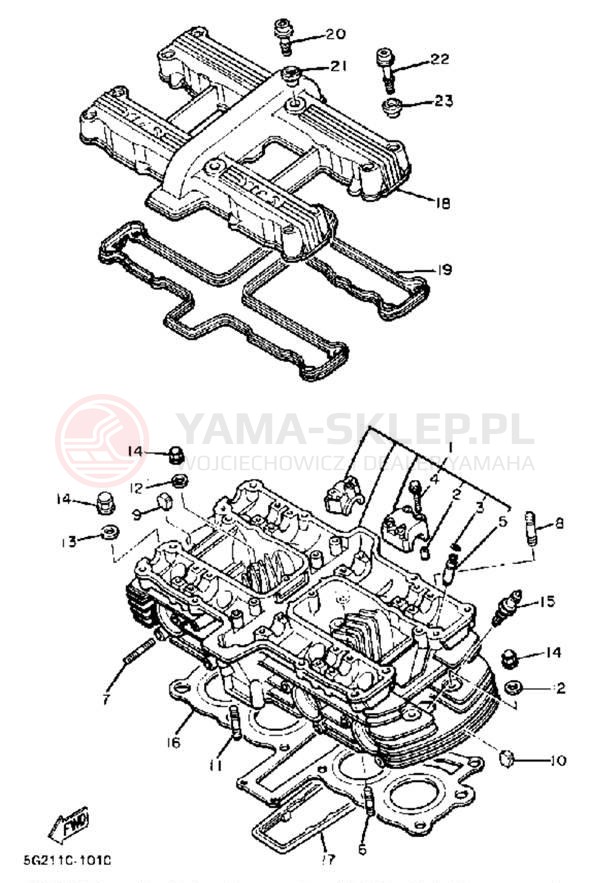 Schemat "głowica" do Yamaha XJ750RJ