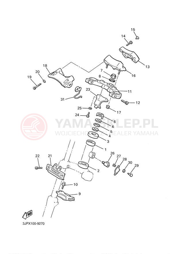 Schemat "Półki zawieszenia" do Yamaha V-MAX VMX12R/VMX12RC