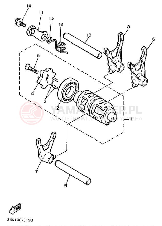 Schemat "Wodziki, automat" do Yamaha XT600TC/XT600T