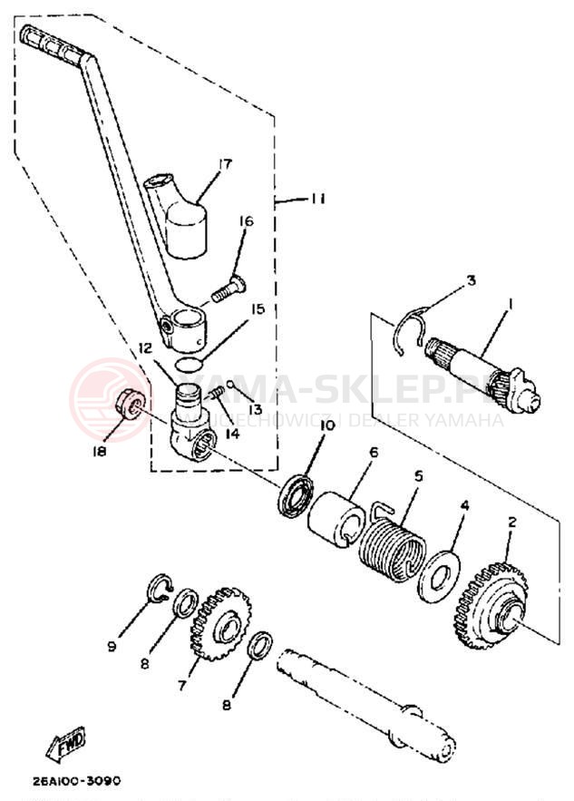 Schemat "kopniak" do Yamaha IT250K