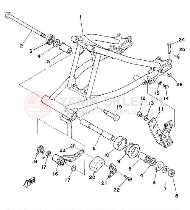 Schemat "wahacz" do Yamaha MX175F