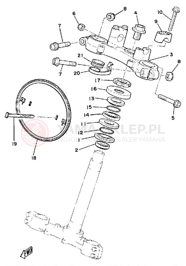 Schemat "Półki zawieszenia" do Yamaha MX175H