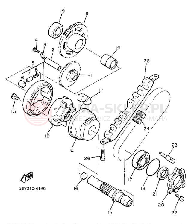 Schemat "rozrusznik" do Yamaha FJ1200A/FJ1200AC