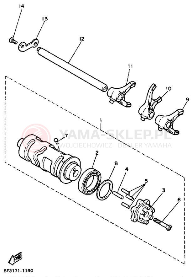 Schemat "Wodziki, automat" do Yamaha VIRAGO 700 XV700L/XV700LC
