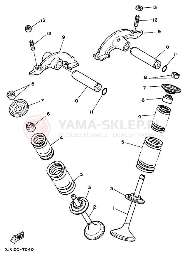 Schemat "zawory" do Yamaha BIG WHEEL BW350U