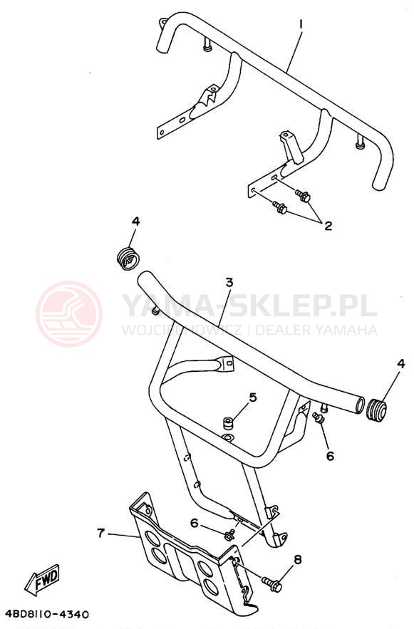 Schemat "gmole" do Yamaha TIMBERWOLF 2WD YFB250G
