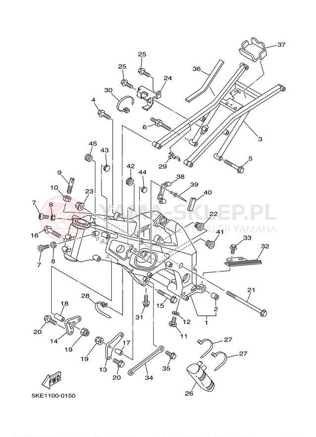 Schemat "rama" do Yamaha TZ250 TZ250M