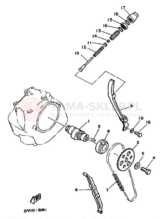 Schemat "Rozrząd - łańcuszek" do Yamaha YTM200N