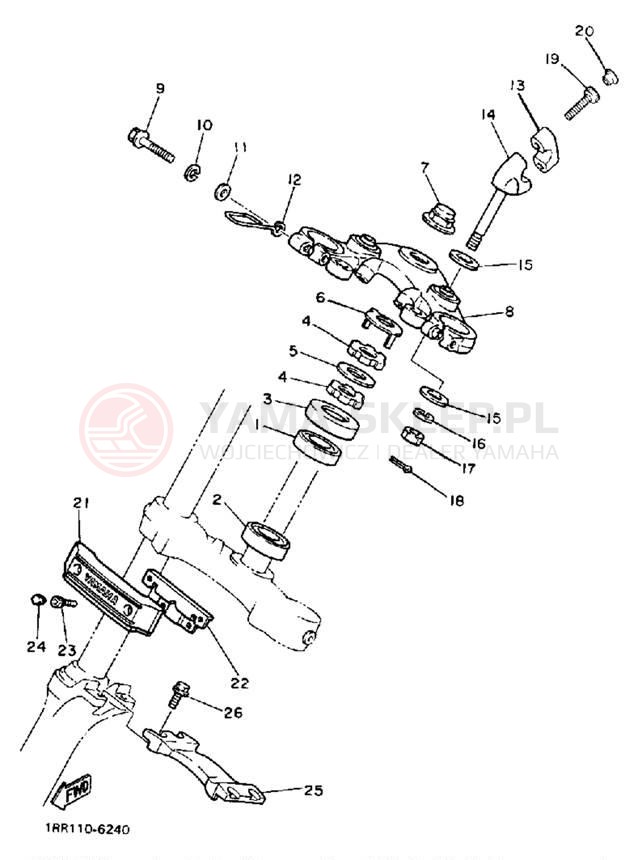 Schemat "Półki zawieszenia" do Yamaha VIRAGO 700 XV700SS/XV700SSC