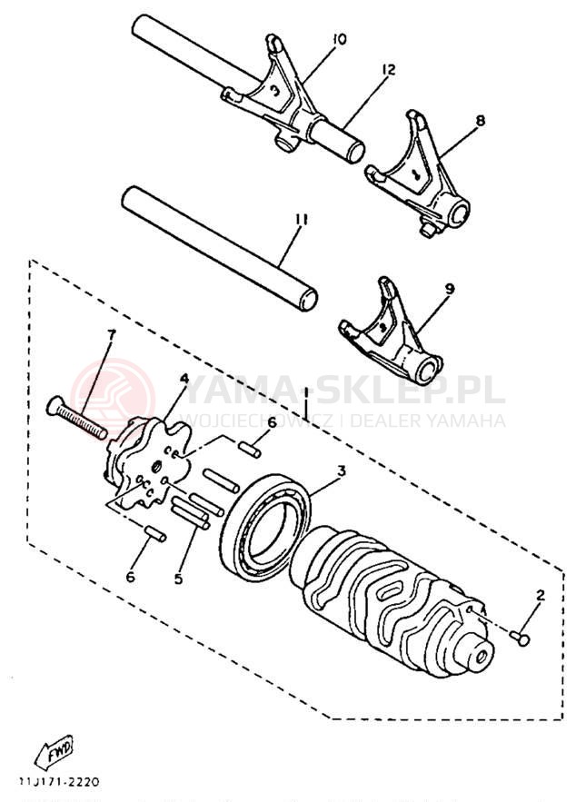 Schemat "Wodziki, automat" do Yamaha XZ550RK