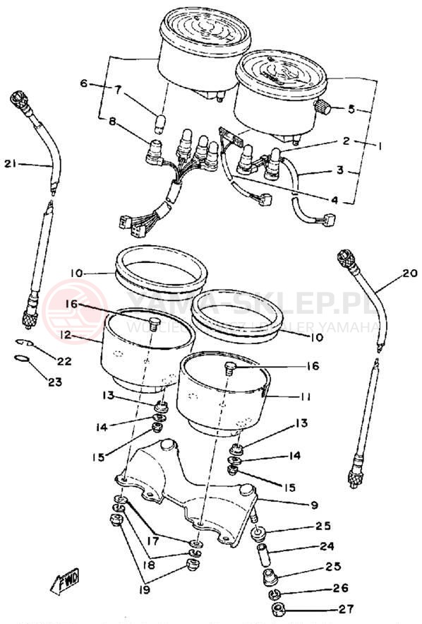 Schemat "Przędkościomierz" do Yamaha SR500H