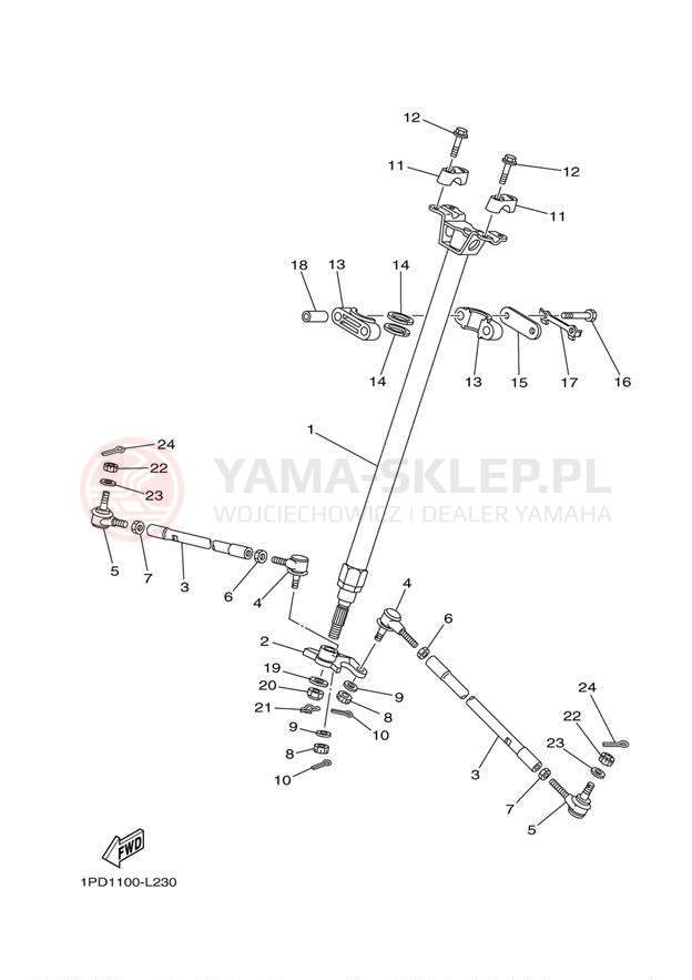 Schemat "Półki zawieszenia" do Yamaha YFZ450 YFZ45DB/YFZ45DW