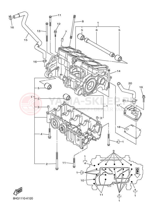 Schemat "Obudowa silnika" do Yamaha APEX SE RX10PSBB/RX10PSBL