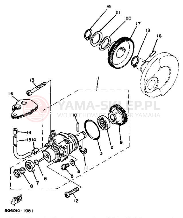 Schemat "Pompa olejowa" do Yamaha CV80L
